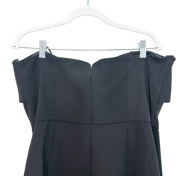 NWT Sam Edelman Size 14 Black Tie Front Strapless Mini Dress - Picture 4 of 6